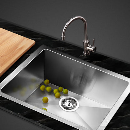 Kitchen Sink 51X45Cm Stainless Steel Basin Single Bowl Laundry Silver