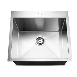 Kitchen Sink 53X50Cm Stainless Steel Basin Single Bowl Laundry Silver
