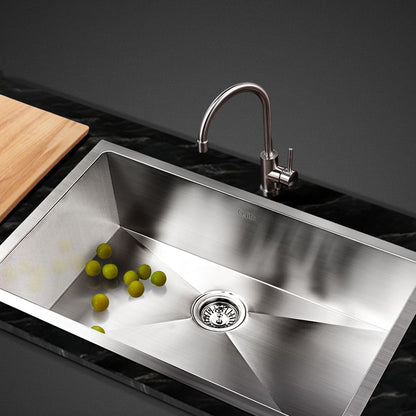 Kitchen Sink 70X45Cm Stainless Steel Basin Single Bowl Laundry Silver