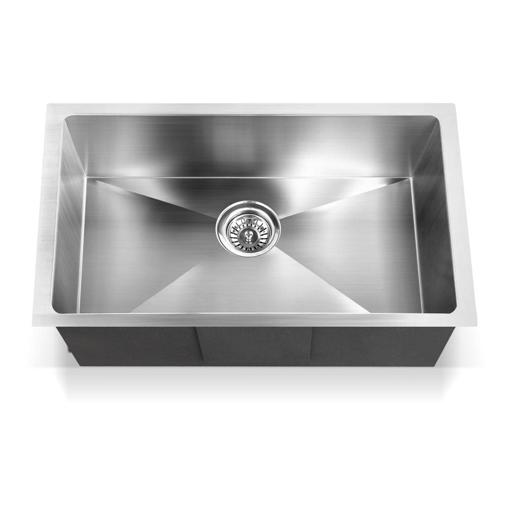 Kitchen Sink 70X45Cm Stainless Steel Basin Single Bowl Laundry Silver
