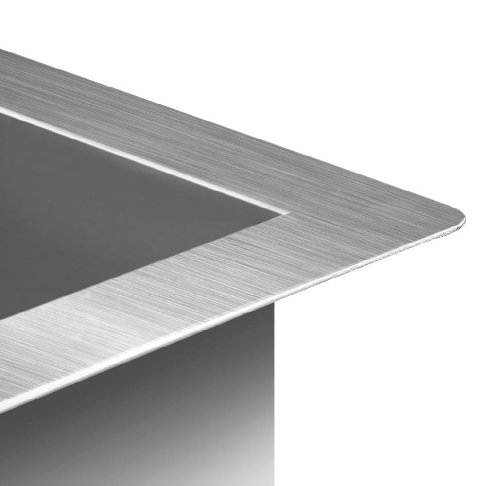 Kitchen Sink 87X45Cm Stainless Steel Basin Single Bowl Laundry Silver