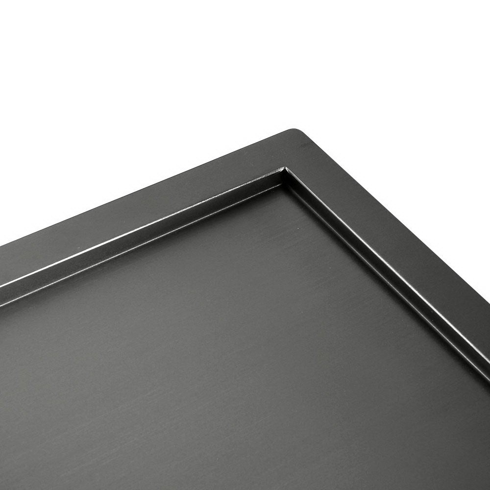 Kitchen Sink 100X45Cm Stainless Steel Basin Double Bowl Laundry Black