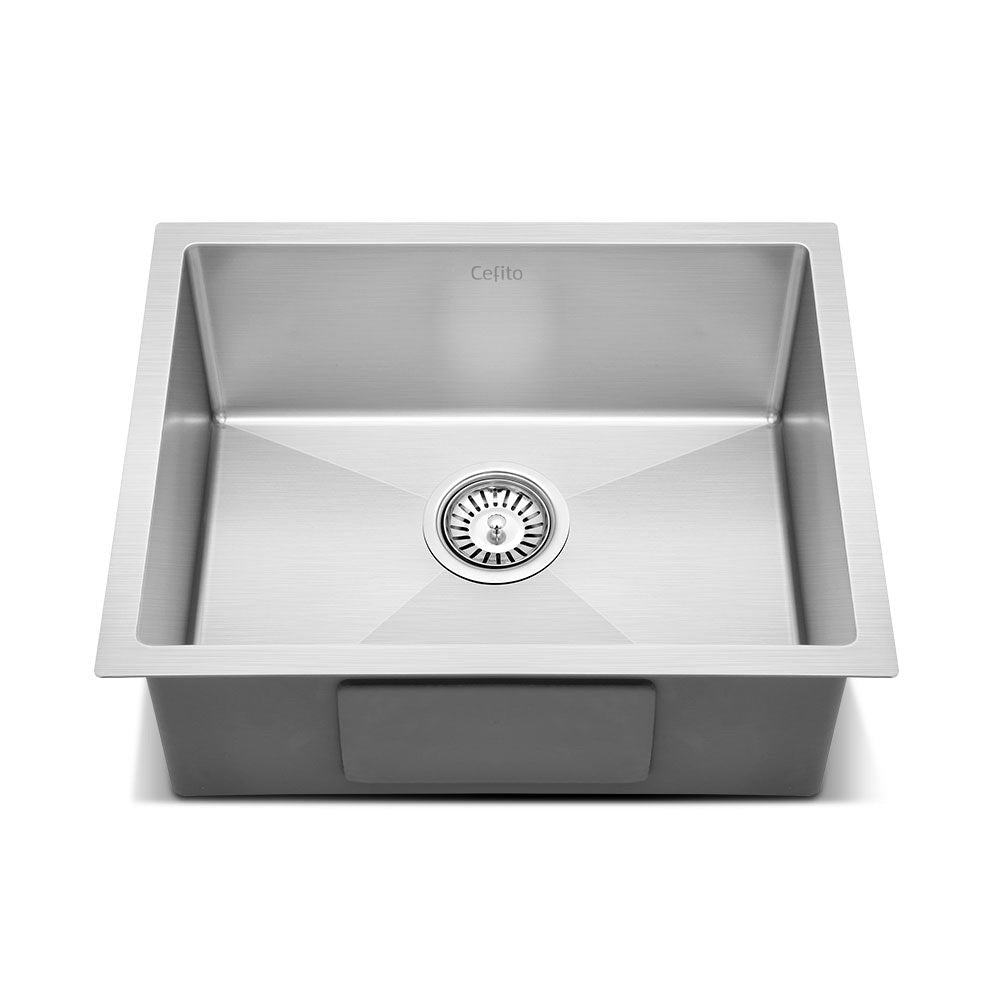 54Cm X 44Cm Stainless Steel Kitchen Sink Under/Top/Flush Mount Black