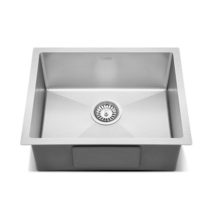 54Cm X 44Cm Stainless Steel Kitchen Sink Under/Top/Flush Mount Black