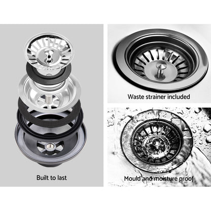 Stone Kitchen Sink 610X470Mm Granite Under/Topmount Basin Bowl Laundry White