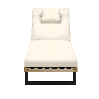 Sun Lounge Outdoor Lounger Beige/Grey