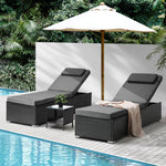 Sun Lounge with Table Outdoor Set