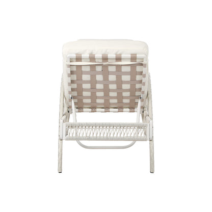 Sun Lounge Wicker Bed Outdoor Patio Furniture Grey & Beige
