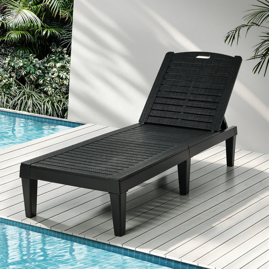 Sun Lounge Adjustable Patio Recliner Black | HomeAndLiving - 7