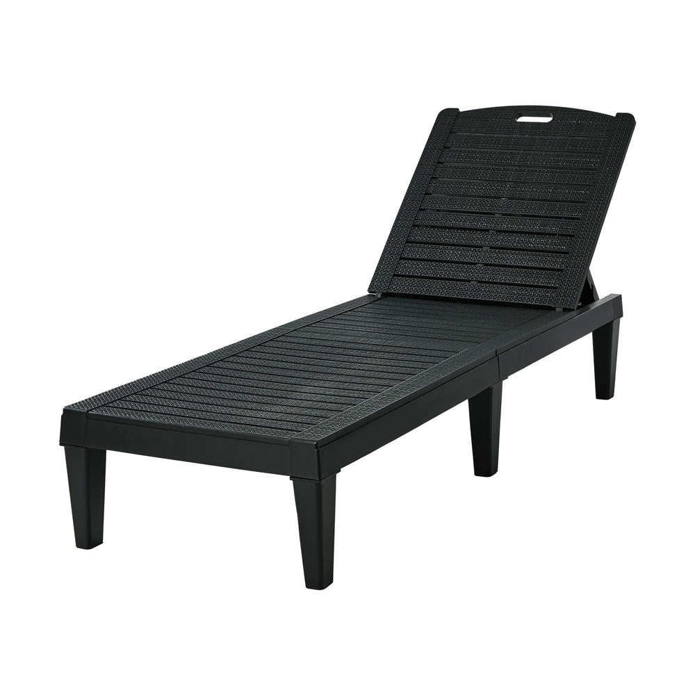 Sun Lounge Adjustable Patio Recliner Black | HomeAndLiving