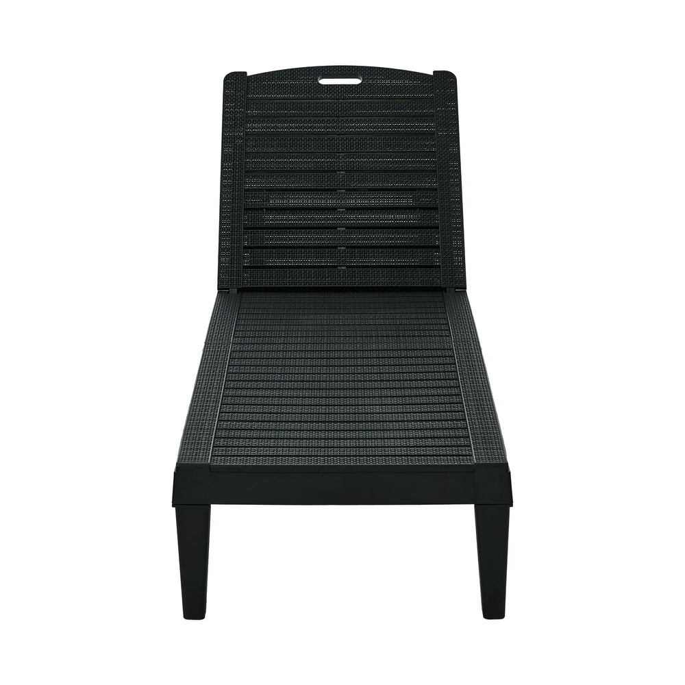 Sun Lounge Adjustable Patio Recliner Black | HomeAndLiving