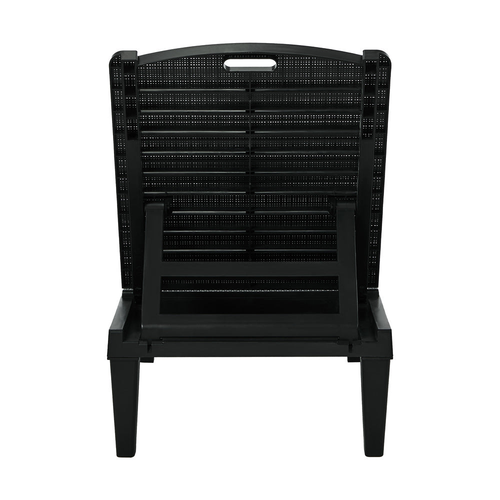 Sun Lounge Adjustable Patio Recliner Black | HomeAndLiving