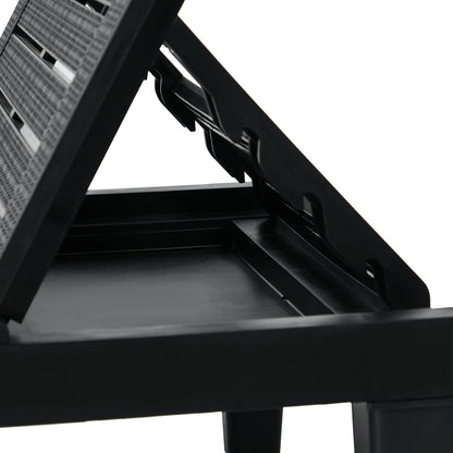 Sun Lounge Adjustable Patio Recliner Black | HomeAndLiving