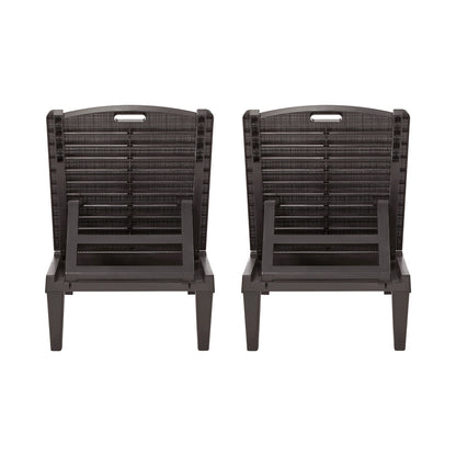 3-Piece Sun Lounge Set Outdoor Patio Brown | HomeAndLiving