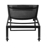 Outdoor Sun Lounge with Aluminium Frame, Wheels & Removable Cushion