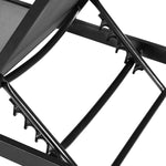 2pcs Outdoor Sun Lounges with Aluminium Frame, Wheels & Reclining Back
