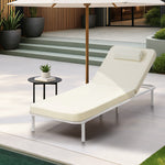 Sun Lounge Outdoor Patio Furniture Setting Beige&Grey
