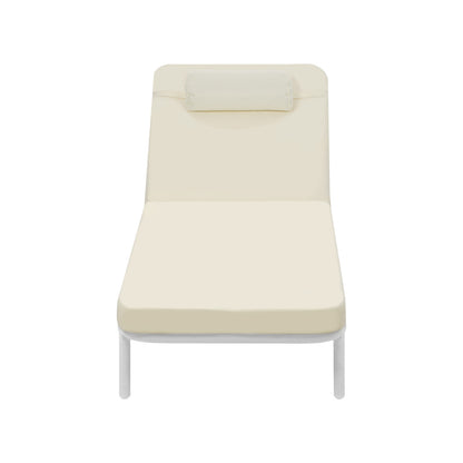 Sun Lounge Outdoor Patio Furniture Setting Beige&Grey