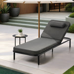 Sun Lounge Outdoor Patio Furniture Setting Beige&Grey