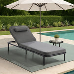 Sun Lounge Outdoor Patio Furniture Setting Beige&Grey