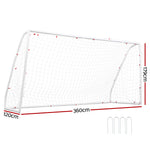 12FT Soccer Goal Net Portable UPVC Frame PE Mesh for Backyard Training