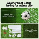 12FT Soccer Goal Net Portable UPVC Frame PE Mesh for Backyard Training