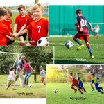 8FT Soccer Goal Net Portable UPVC Frame PE Mesh for Backyard Training