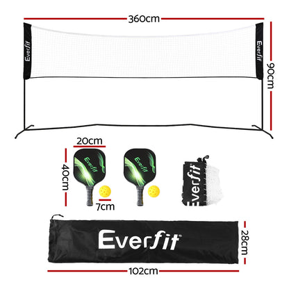 3.6M Badminton Tennis Net Portable Volleyball Kit Adjustable Height