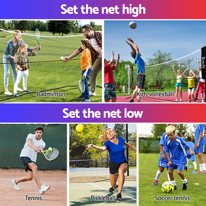 3.6M Badminton Tennis Net Portable Volleyball Kit Adjustable Height