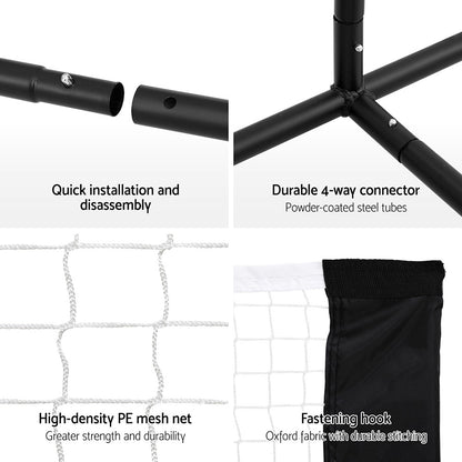 3.6M Badminton Tennis Net Portable Volleyball Kit Adjustable Height