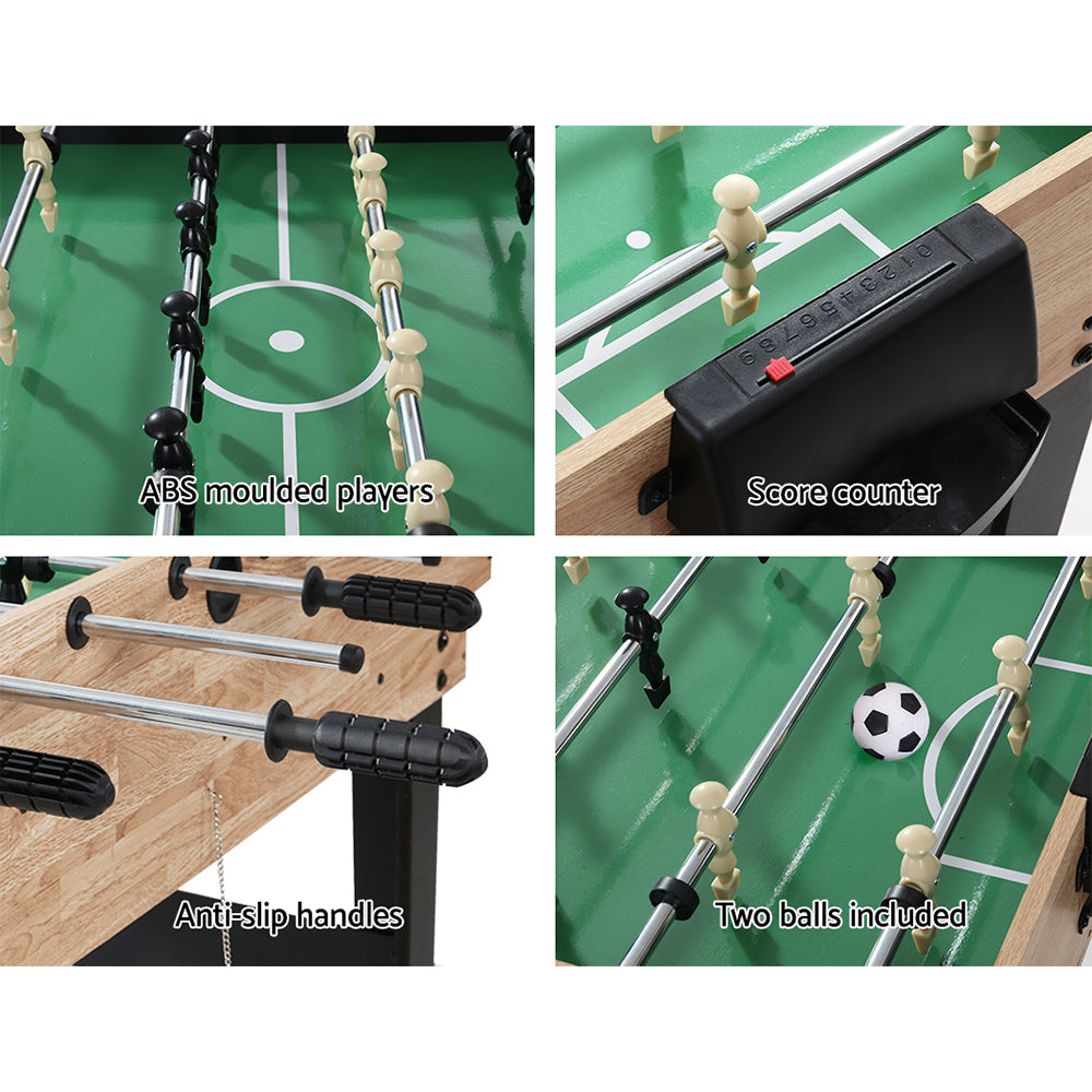10-In-1 Games Table Soccer Foosball Pool Tennis Air Hockey Chess Cards