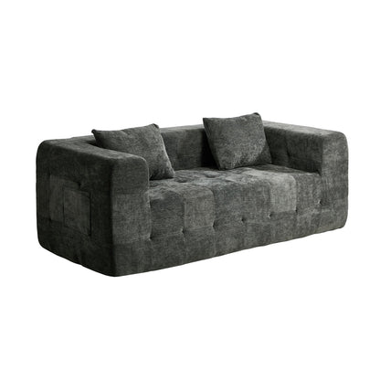 Grey Chenille Sofa Couch 185x95x64cm