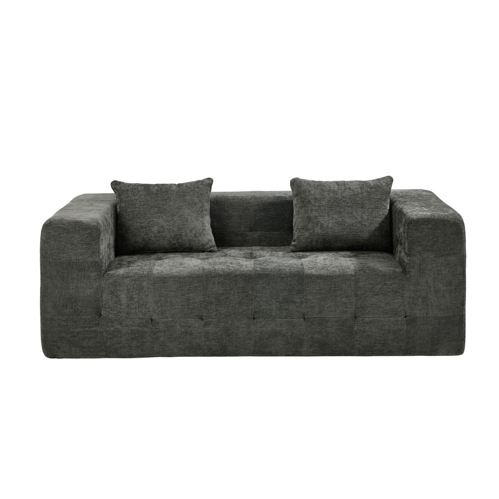 Grey Chenille Sofa Couch 185x95x64cm