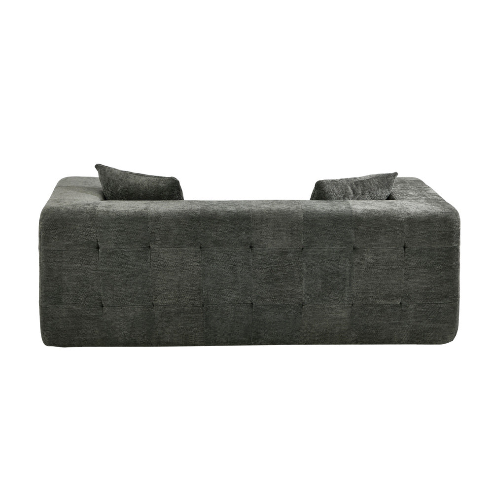 Grey Chenille Sofa Couch 185x95x64cm
