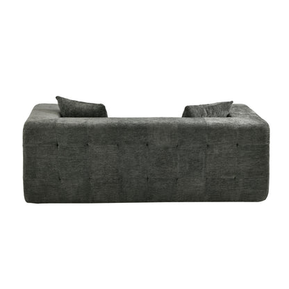 Grey Chenille Sofa Couch 185x95x64cm