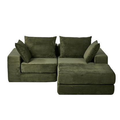Compressed Modular Sofa Multi-Layout Corduroy Lounge Set