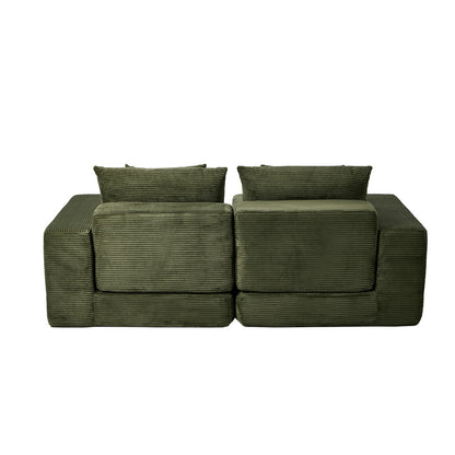 Compressed Modular Sofa Multi-Layout Corduroy Lounge Set
