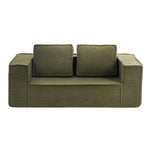 2-Seater Compressed Sofa in a Box Couch Sherpa - Green