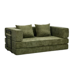 Convertible Loft Sofa Bed Futon Pull Out Couch Chenille Green