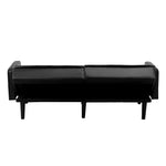 Sofa Bed Velvet Leather 3-Seater Green/Grey/Black