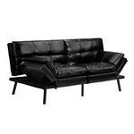 Sofa Bed Convertible Leather Polyester 3-Seater