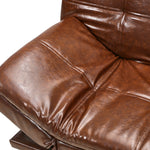 Sofa Bed 3-Seater Convertible Leather Brown
