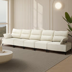 5 Seater Sofa Couch Chenille Adjustable Armrest Chair Beige