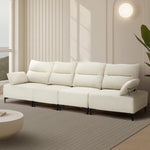 4 Seater Sofa Couch Chenille Adjustable Armrest Chair Beige