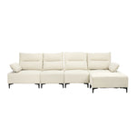 5 Seater Modular Sofa Chenille Couch Armrest Ottoman Set