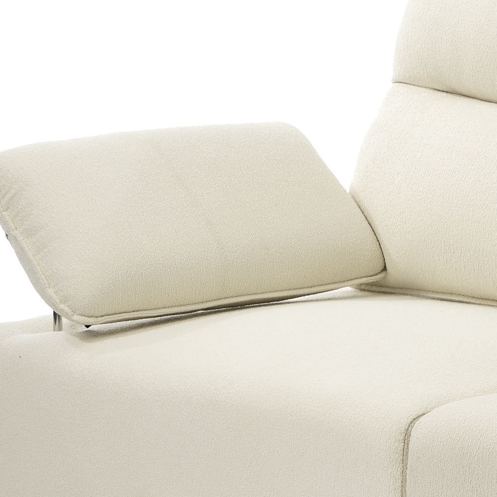 5 Seater Modular Sofa Chenille Couch Armrest Ottoman Set