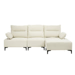 4 Seater Chenille Modular Sofa Adjustable Armrest Ottoman