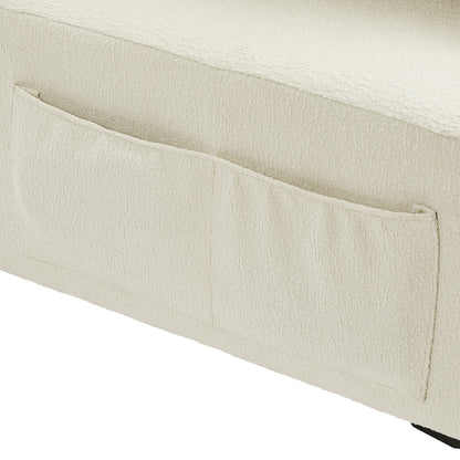 4 Seater Chenille Modular Sofa Adjustable Armrest Ottoman