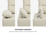 4 Seater Chenille Modular Sofa Adjustable Armrest Ottoman