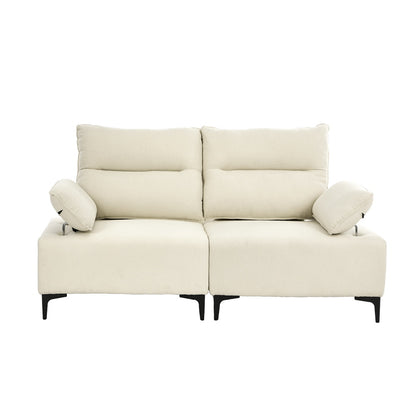 2 Seater Love Seat Couch Sofa Lounge Side Pocket Armrest